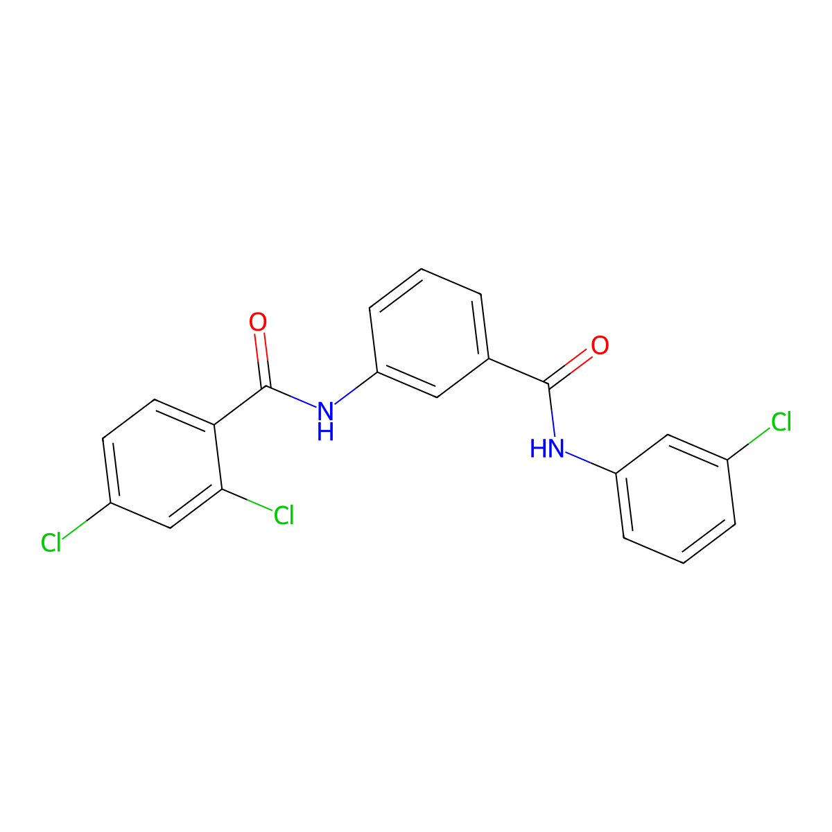 2,4-dichloro-N-[3-[(3-chlorophenyl)carbamoyl]phenyl]benzamide molecular structure, CAS 5796-57-6