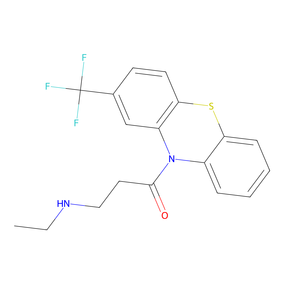 Deethylftoracizin molecular structure, CAS 57960-02-8