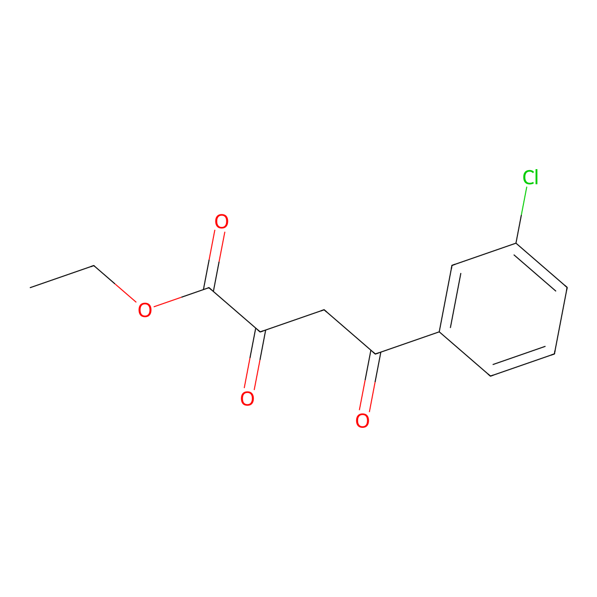 Ethyl 4-(3-chlorophenyl)-2,4-dioxobutanoate molecular structure, CAS 57961-48-5