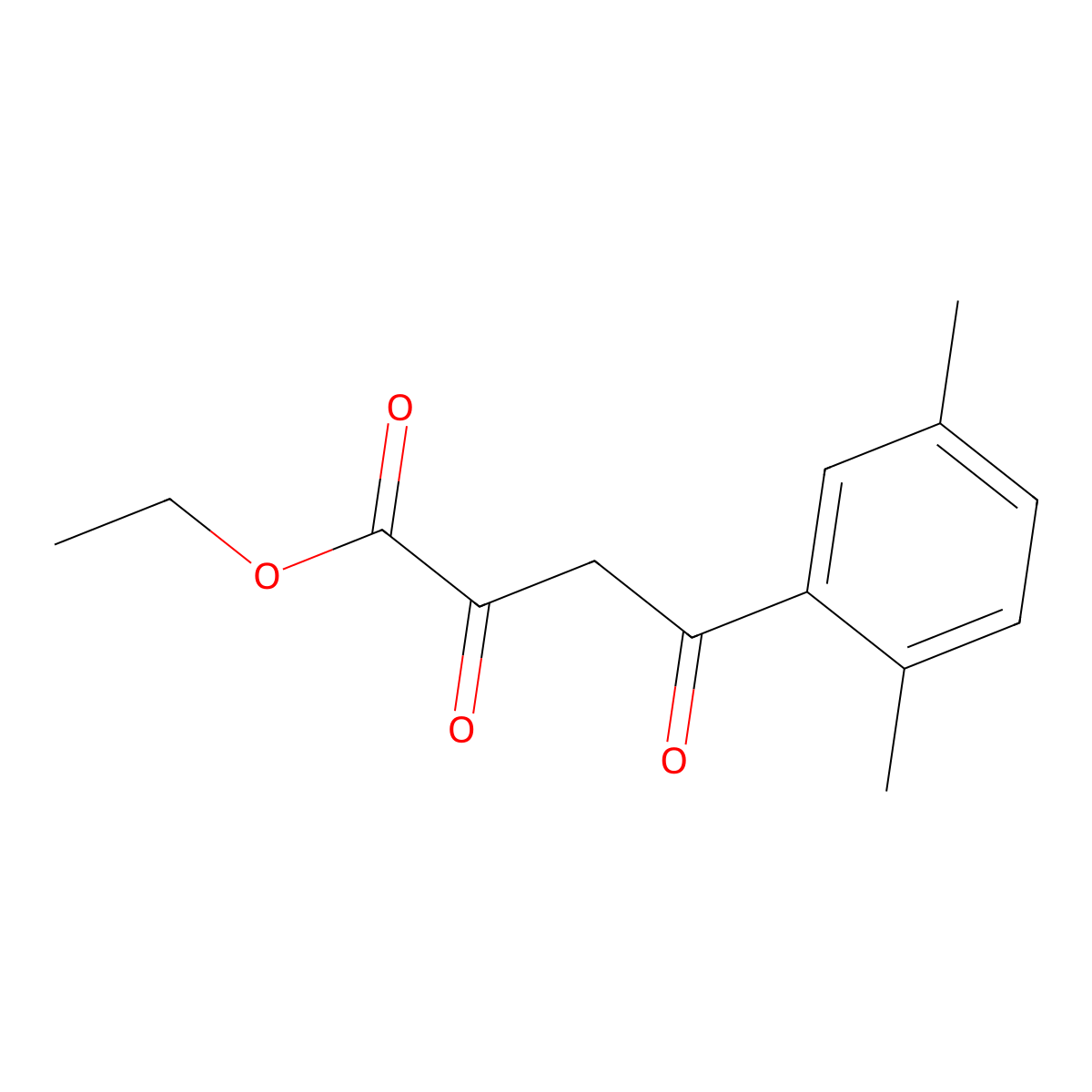 Ethyl 4-(2,5-dimethylphenyl)-2,4-dioxobutanoate molecular structure, CAS 57961-50-9
