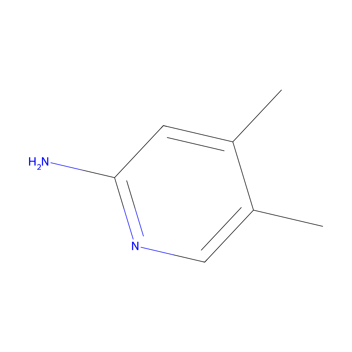 4,5-Dimethylpyridin-2-amine molecular structure, CAS 57963-11-8