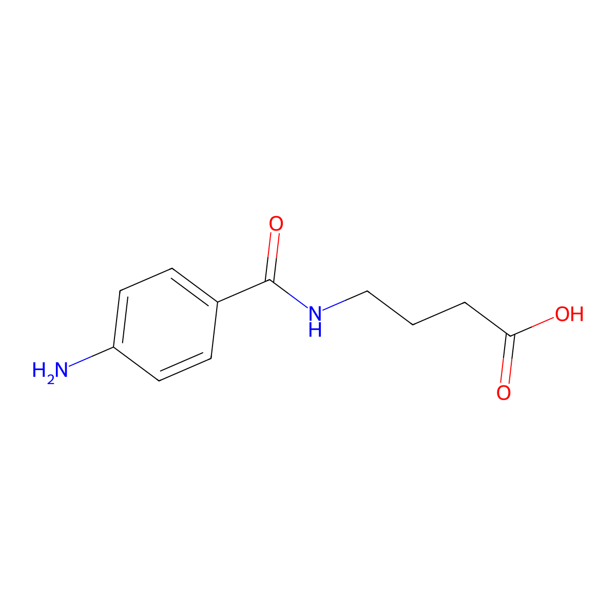 4-[(4-Aminobenzoyl)amino]butanoic acid molecular structure, CAS 57963-61-8