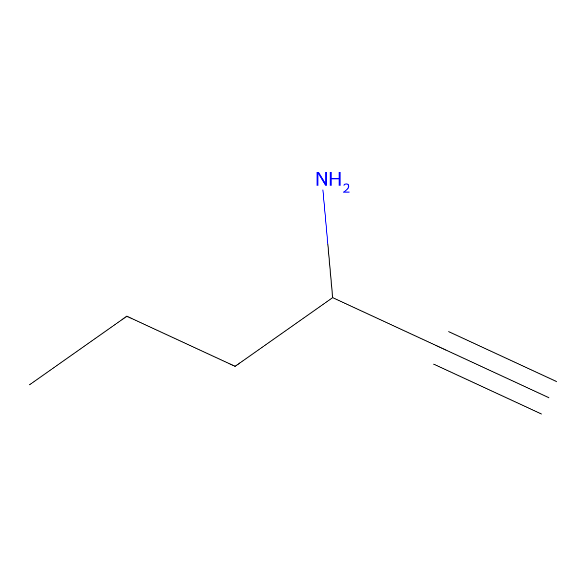 Hex-1-yn-3-amine molecular structure, CAS 57964-66-6