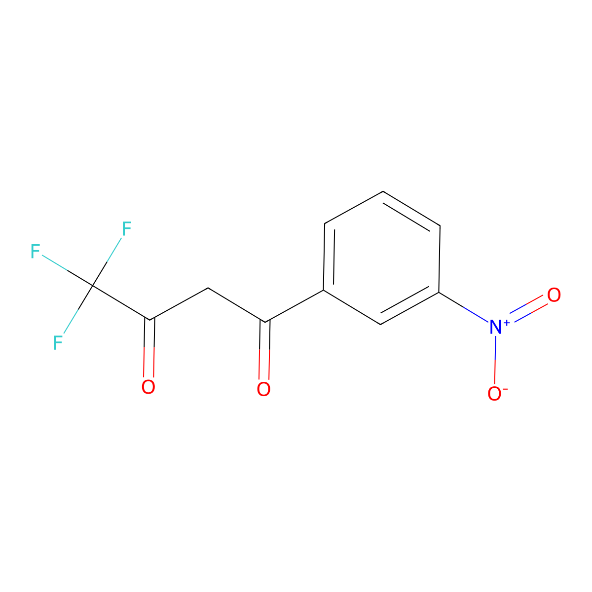 4,4,4-Trifluoro-1-(3-nitrophenyl)-1,3-butanedione molecular structure, CAS 57965-20-5