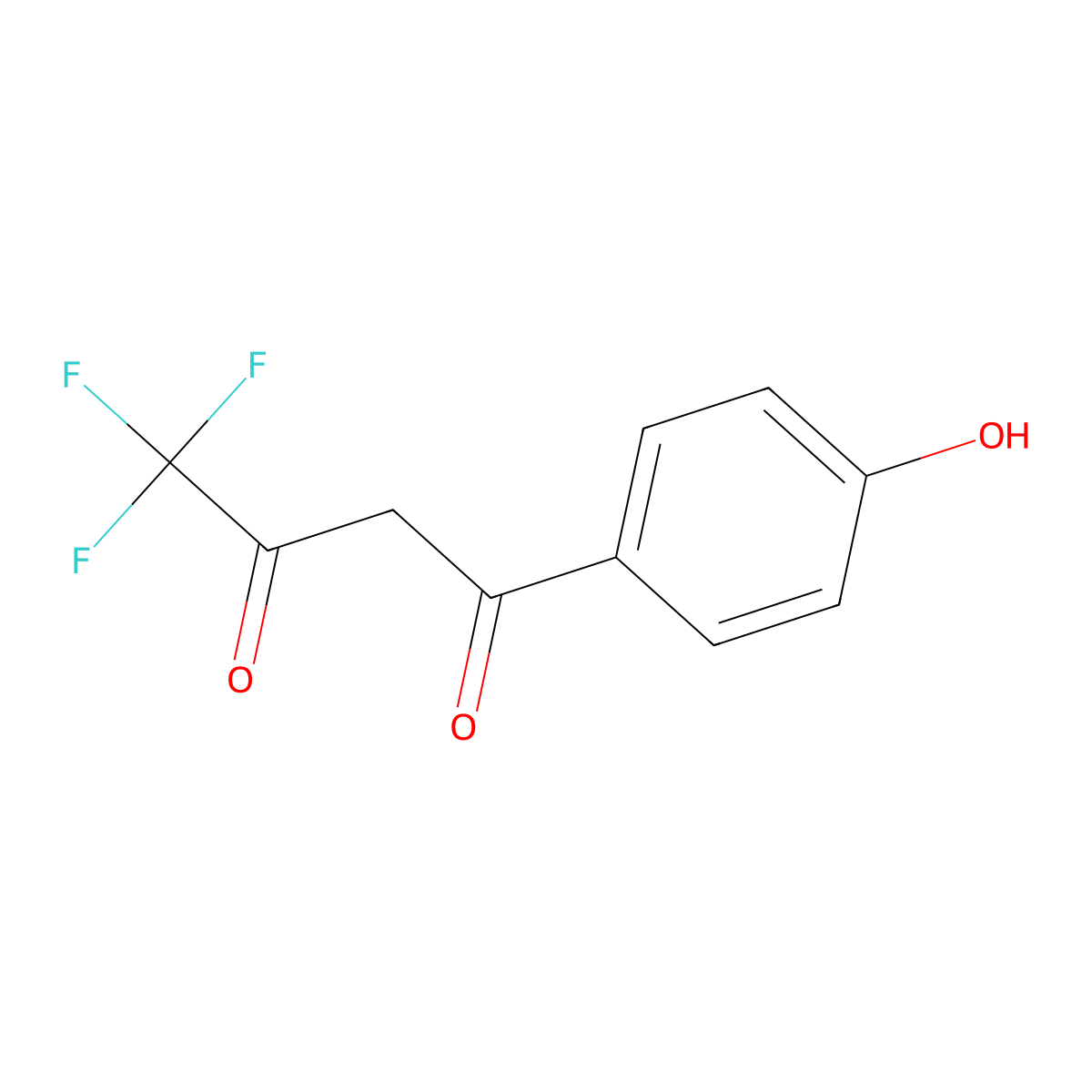 4,4,4-Trifluoro-1-(4-hydroxyphenyl)butane-1,3-dione molecular structure, CAS 57965-22-7