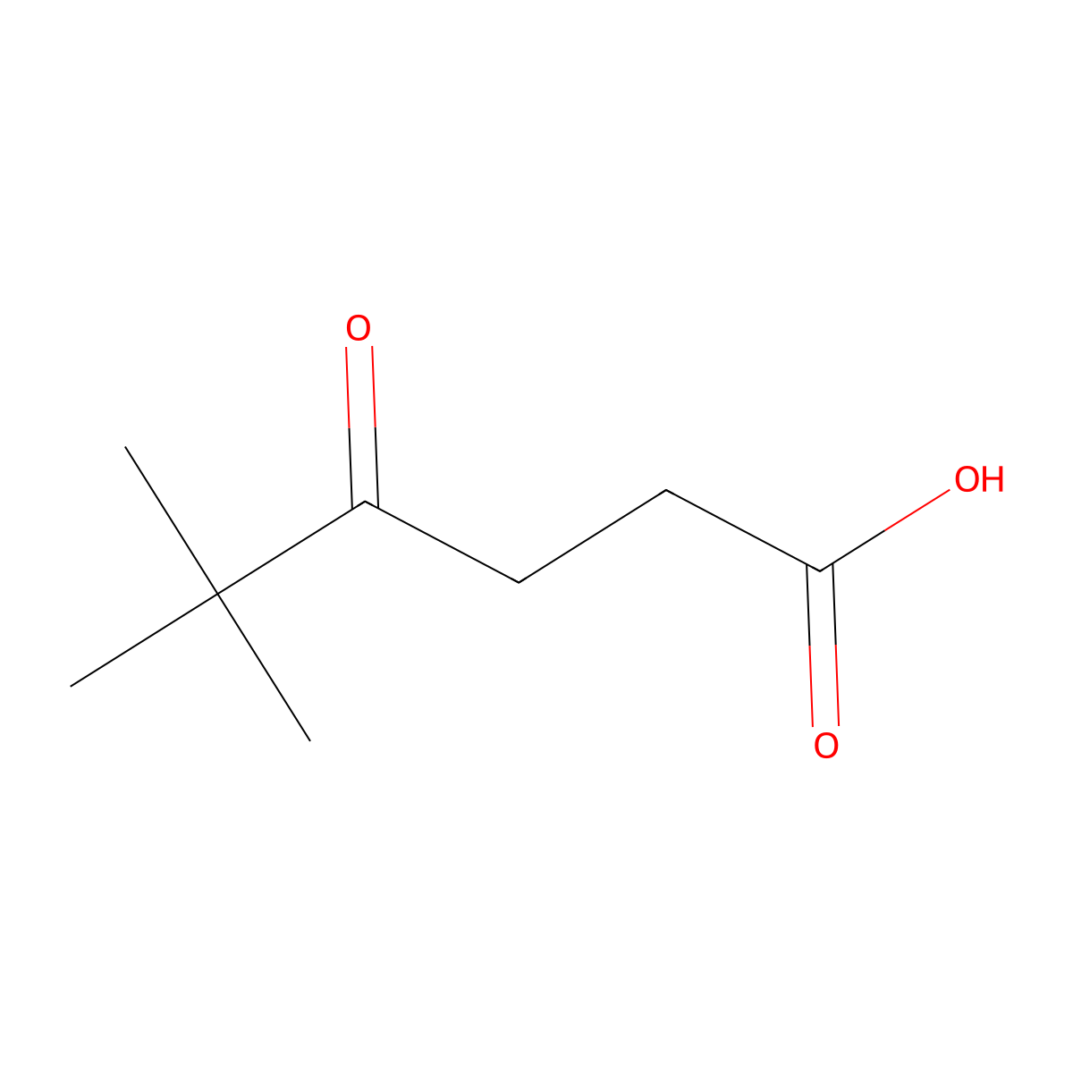 5,5-Dimethyl-4-oxohexanoic acid molecular structure, CAS 57965-24-9
