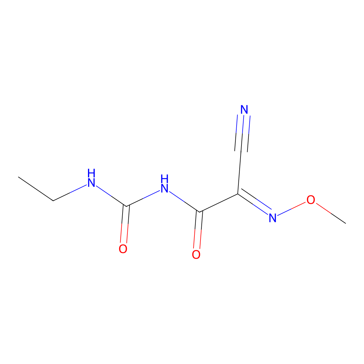 Cymoxanil molecular structure, CAS 57966-95-7