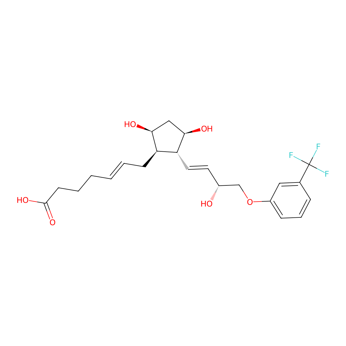 5-trans Fluprostenol molecular structure, CAS 57968-83-9
