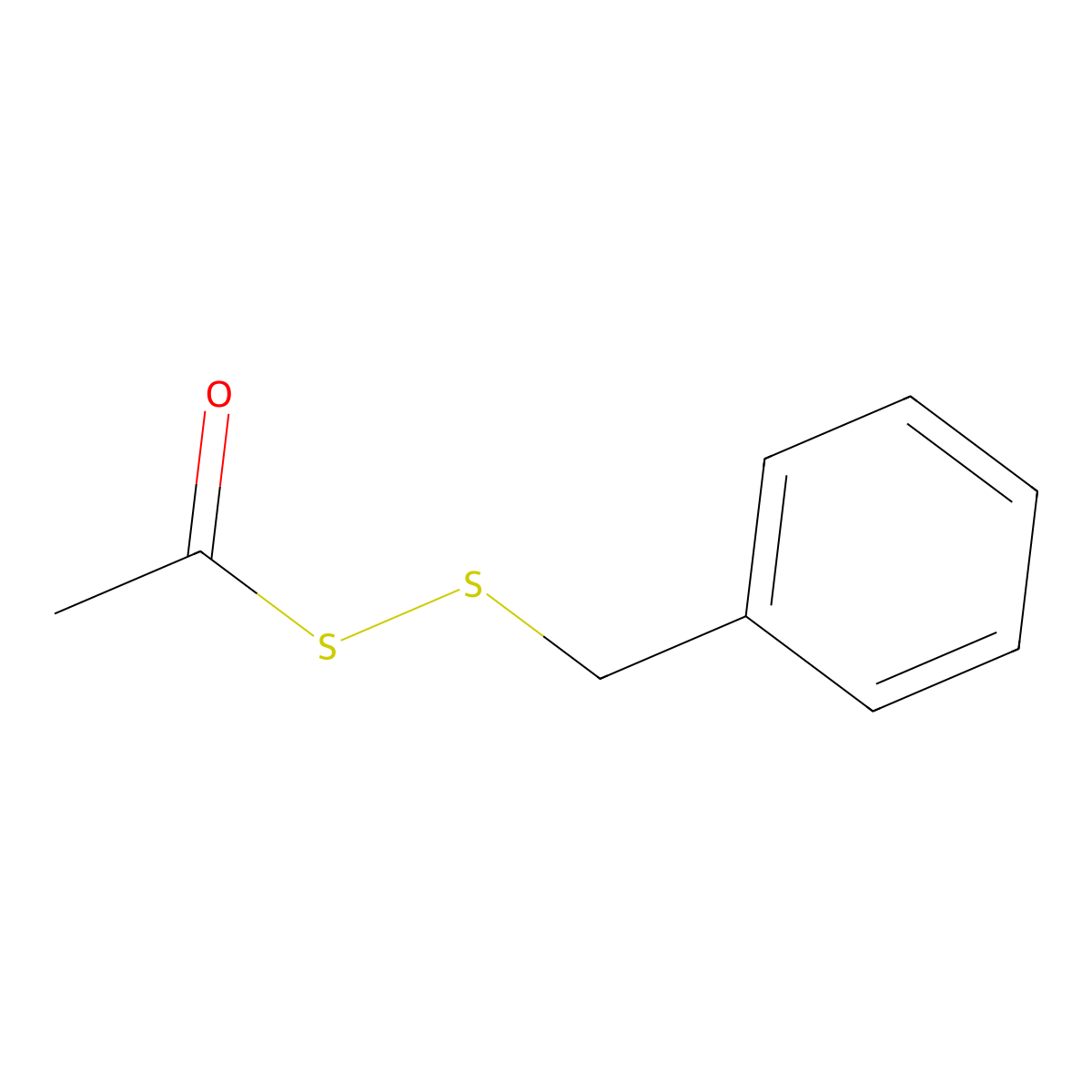 Acetyl benzyl disulfide molecular structure, CAS 5797-02-4