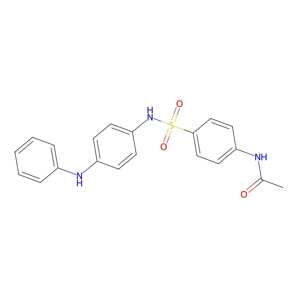 N-(4-{[(4-anilinophenyl)amino]sulfonyl}phenyl)acetamide molecular structure, CAS 5797-20-6