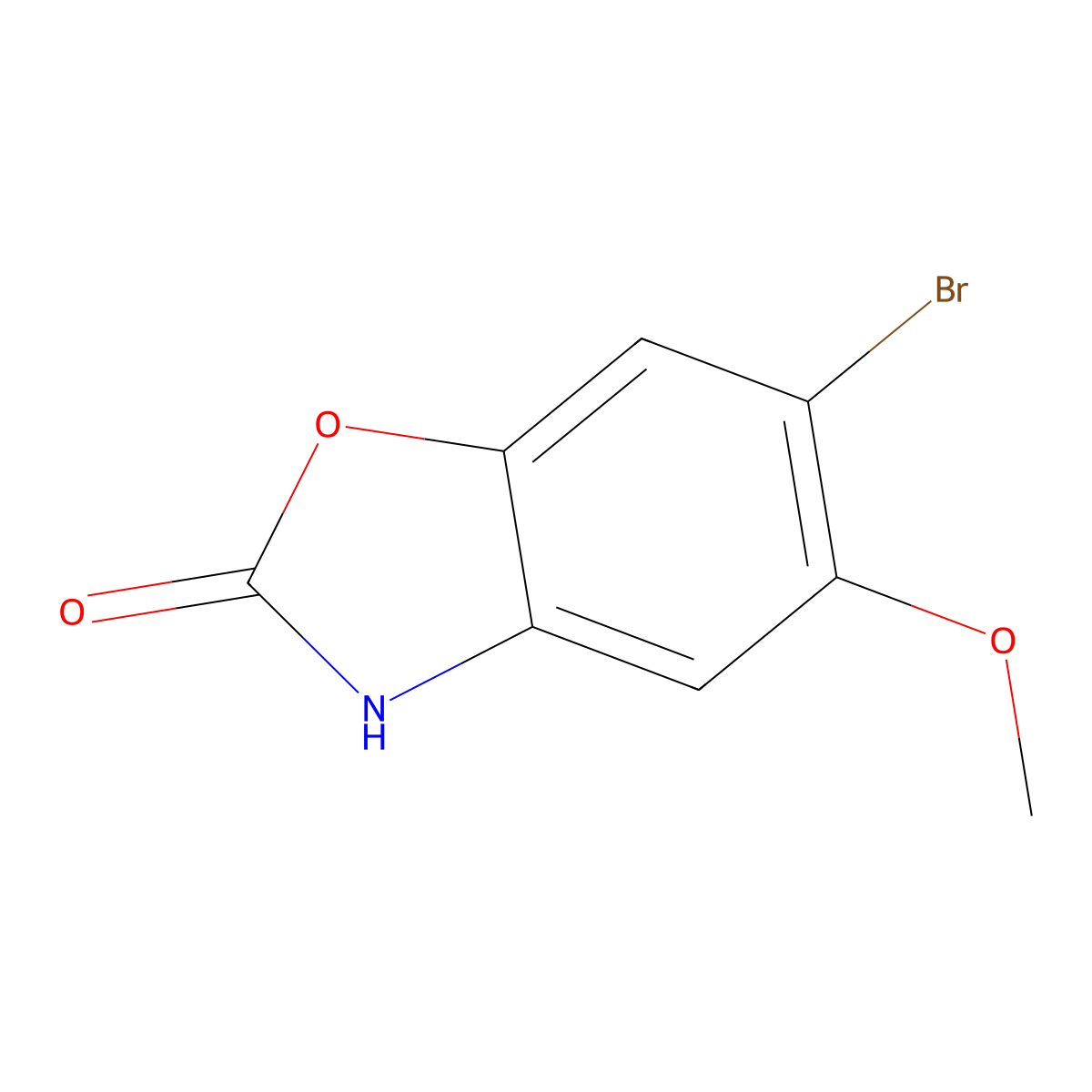 6-Bromo-5-methoxybenzo[d]oxazol-2(3H)-one molecular structure, CAS 5797-82-0