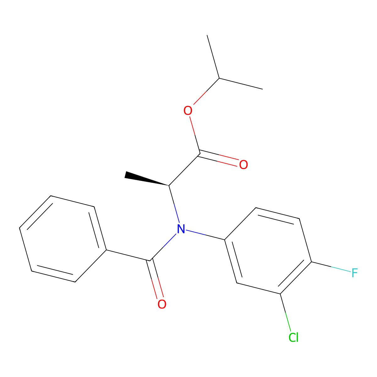 Flamprop-isopropyl, (S)- molecular structure, CAS 57973-67-8