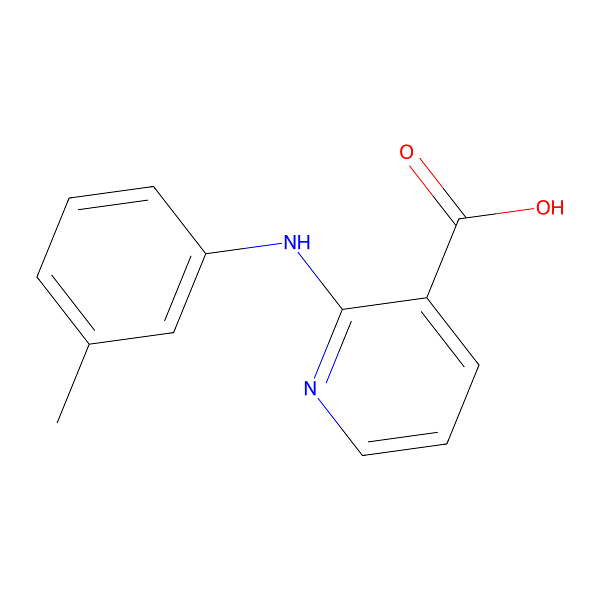 2-(3-Toluidino)nicotinic acid molecular structure, CAS 57978-46-8