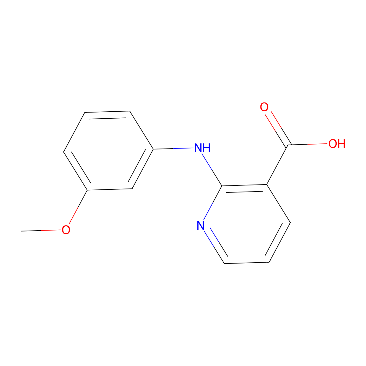 2-(3-Methoxy-phenylamino)-nicotinic acid molecular structure, CAS 57978-47-9