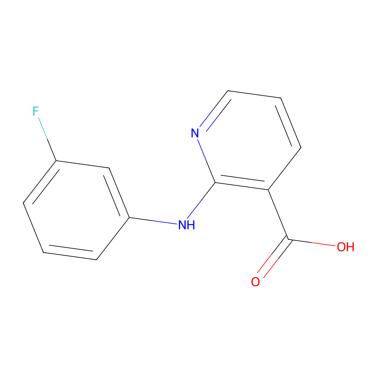 2-[(3-Fluorophenyl)amino]pyridine-3-carboxylic acid molecular structure, CAS 57978-55-9