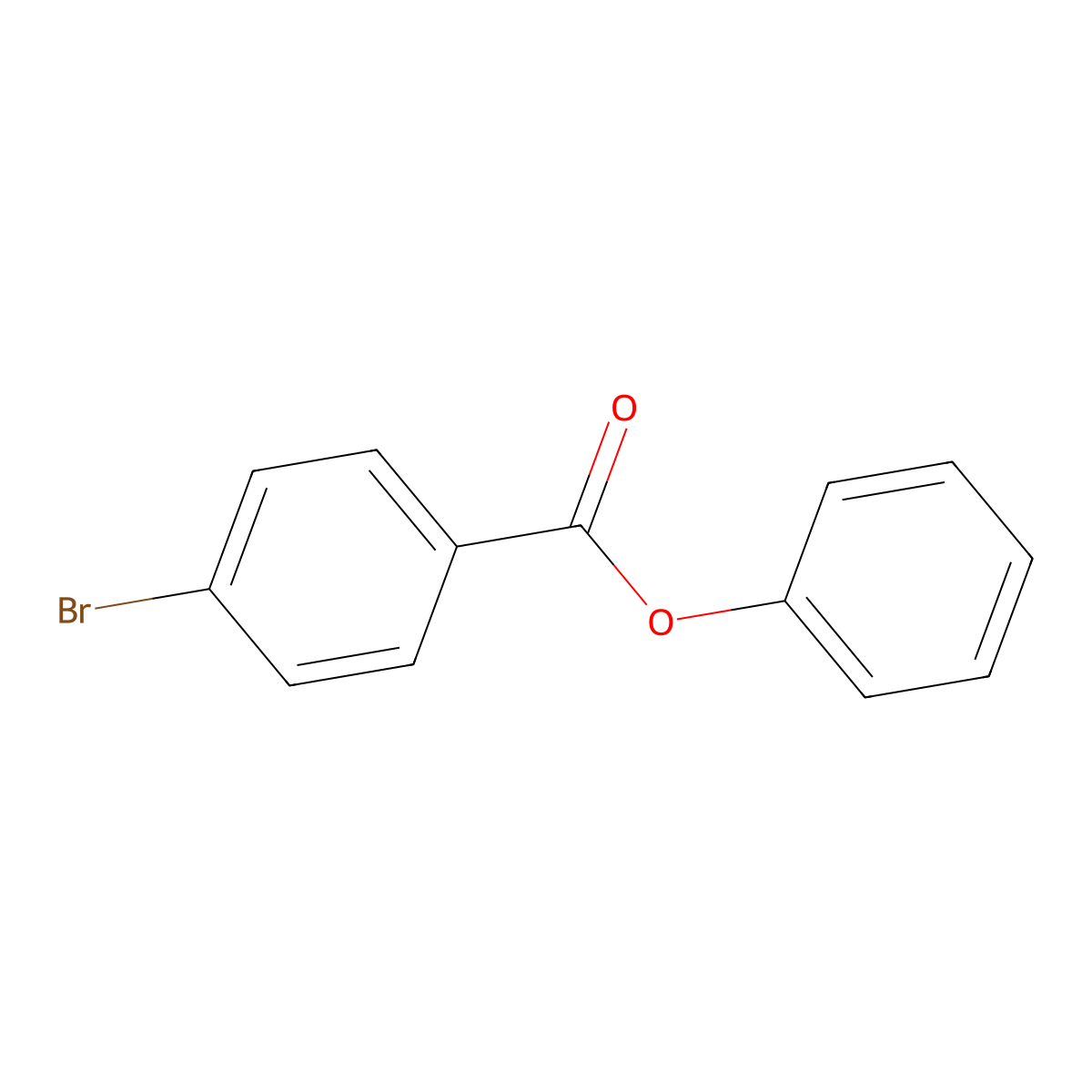 Phenyl 4-bromobenzoate molecular structure, CAS 5798-76-5