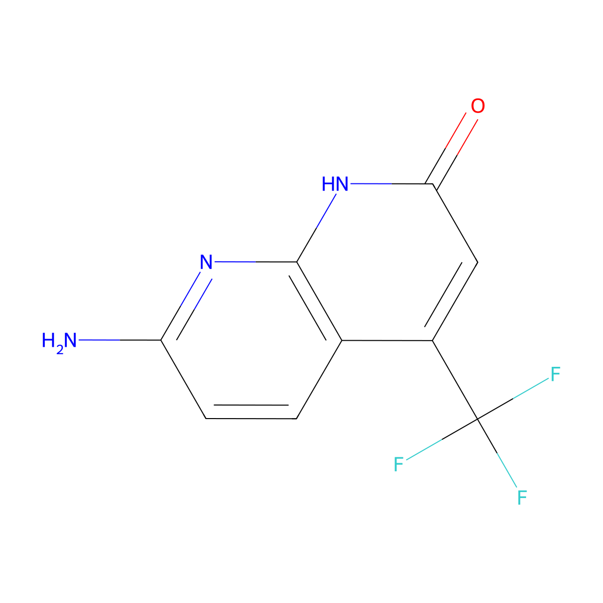 7-Amino-4-(trifluoromethyl)-1,8-naphthyridin-2-ol molecular structure, CAS 57980-08-2