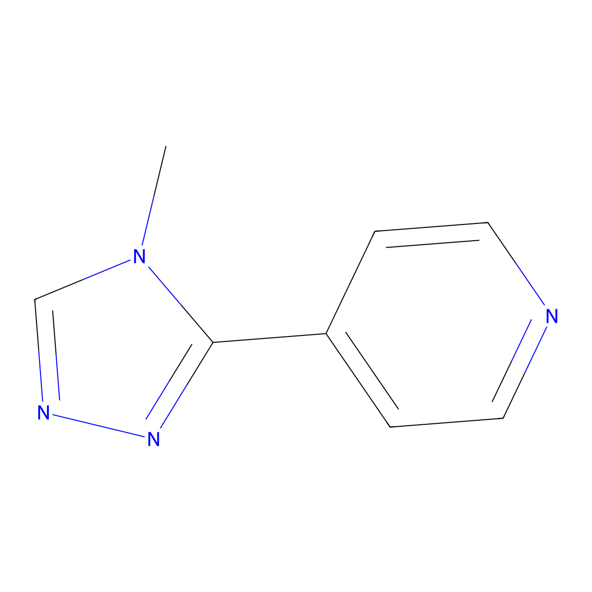 4-(4-methyl-4H-1,2,4-triazol-3-yl)pyridine molecular structure, CAS 57980-39-9