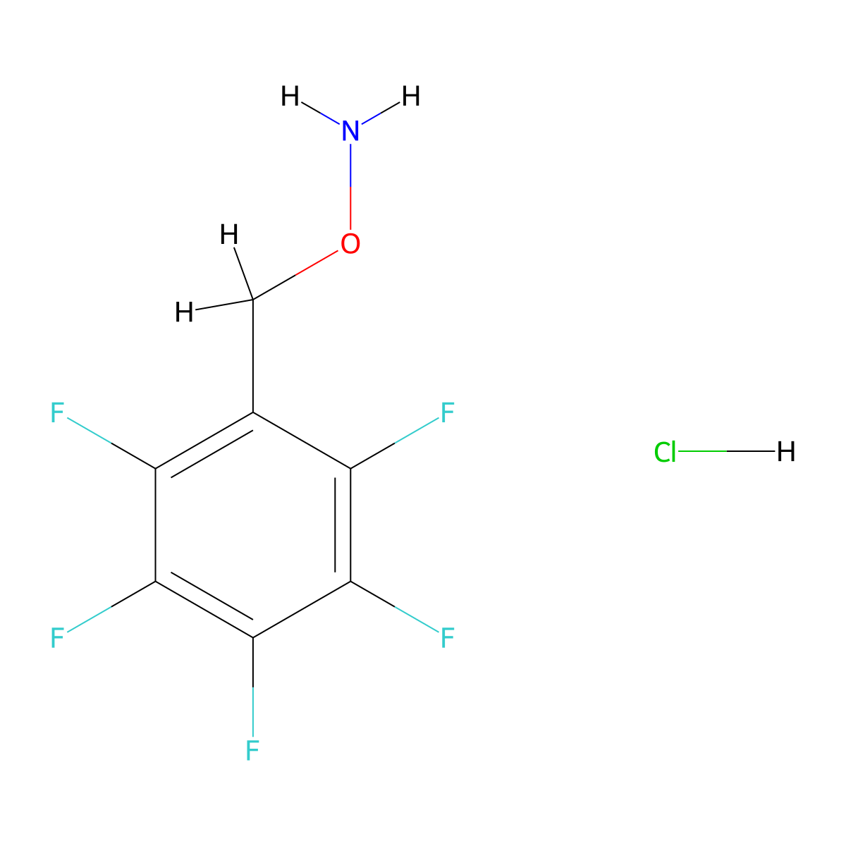 O-(2,3,4,5,6-Pentafluorobenzyl)hydroxylamine hydrochloride molecular structure, CAS 57981-02-9