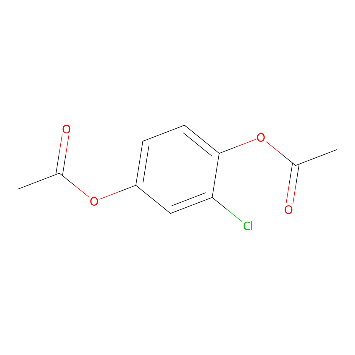 1,4-Benzenediol, 2-chloro-, 1,4-diacetate molecular structure, CAS 57981-99-4