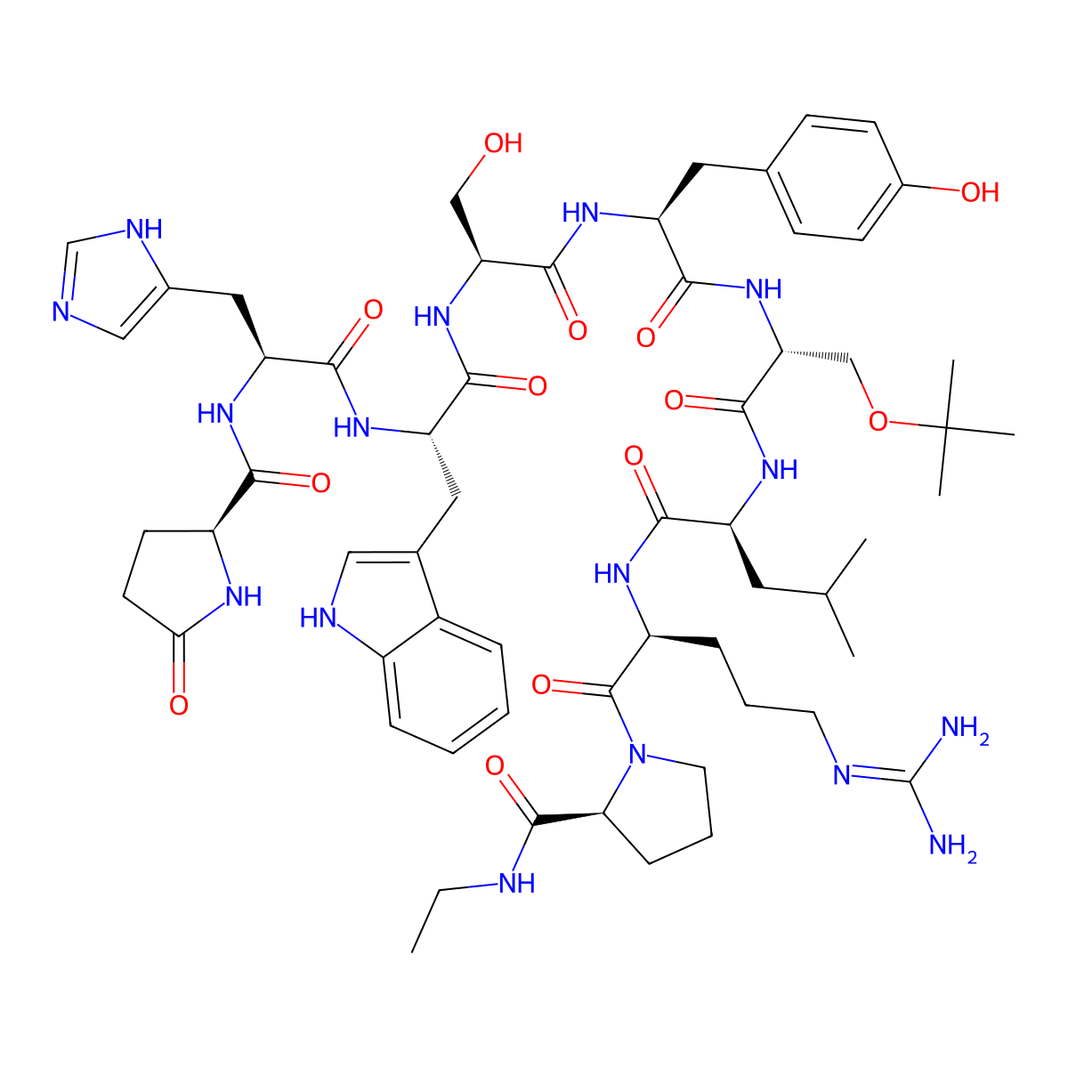 Buserelin molecular structure, CAS 57982-77-1