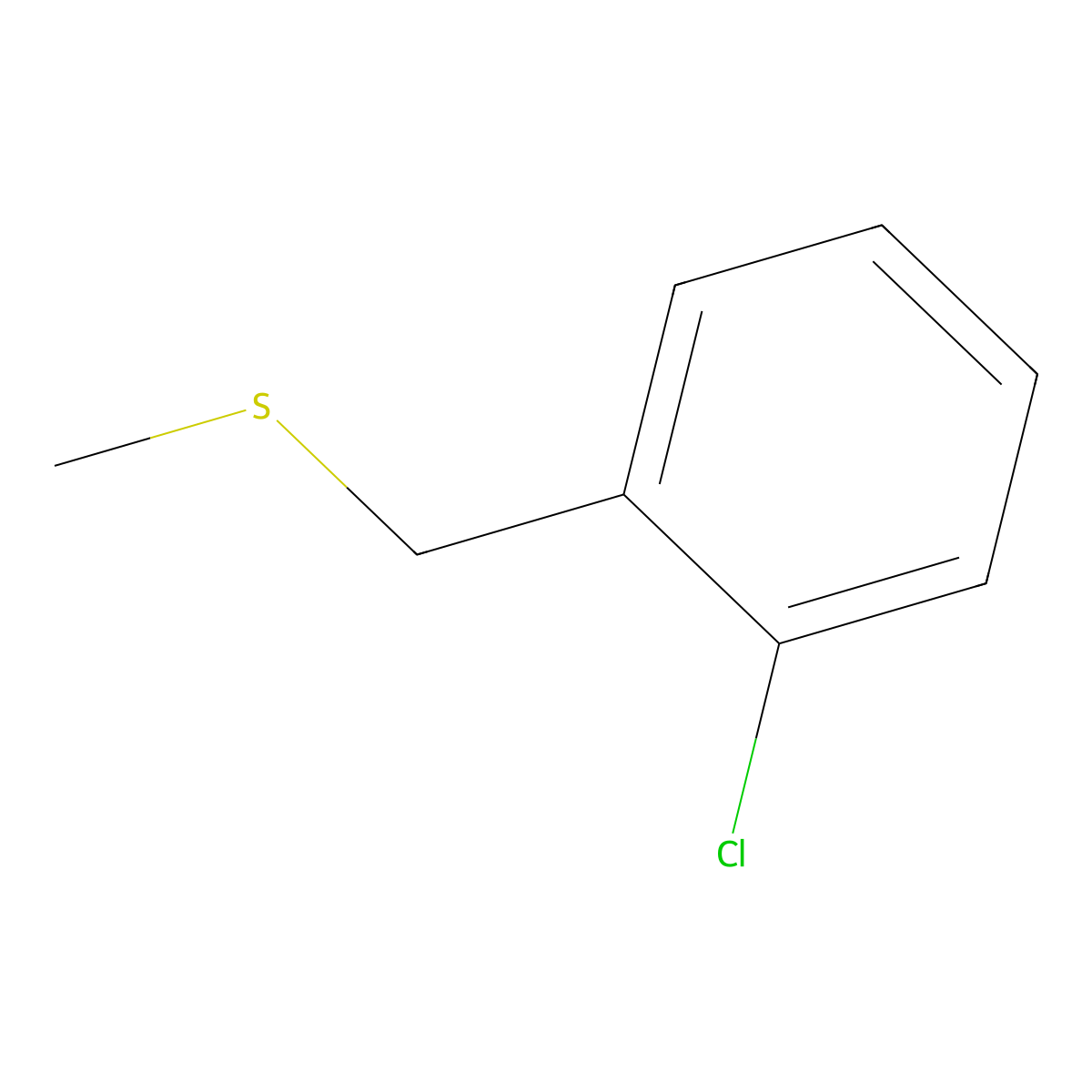 2-Chlorobenzyl methyl sulfide molecular structure, CAS 57984-15-3