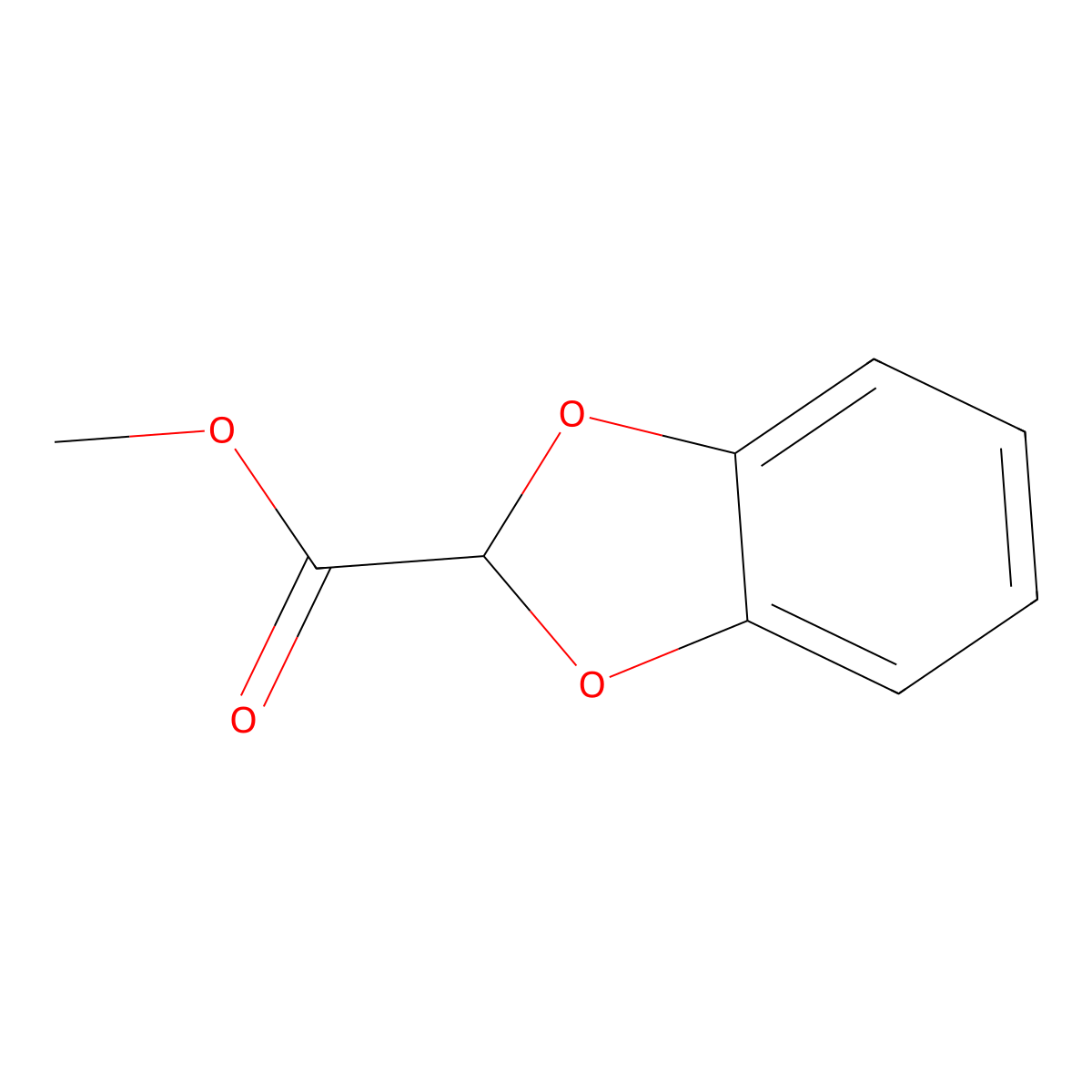 Methyl 1,3-benzodioxole-2-carboxylate molecular structure, CAS 57984-85-7