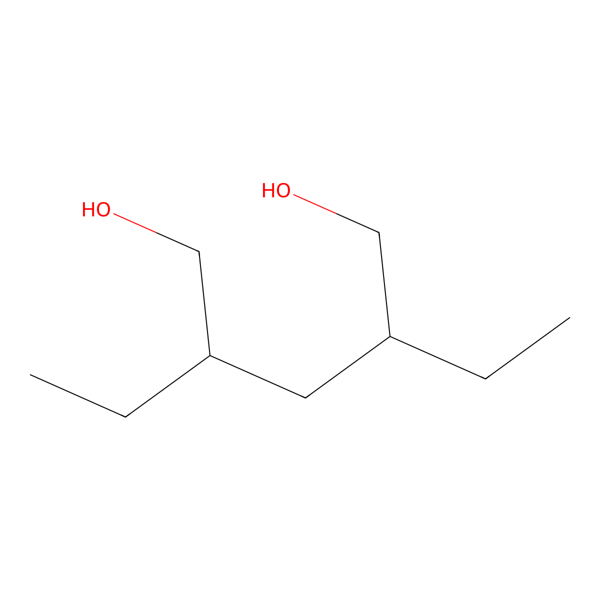 1,5-Pentanediol, 2,4-diethyl- molecular structure, CAS 57987-55-0
