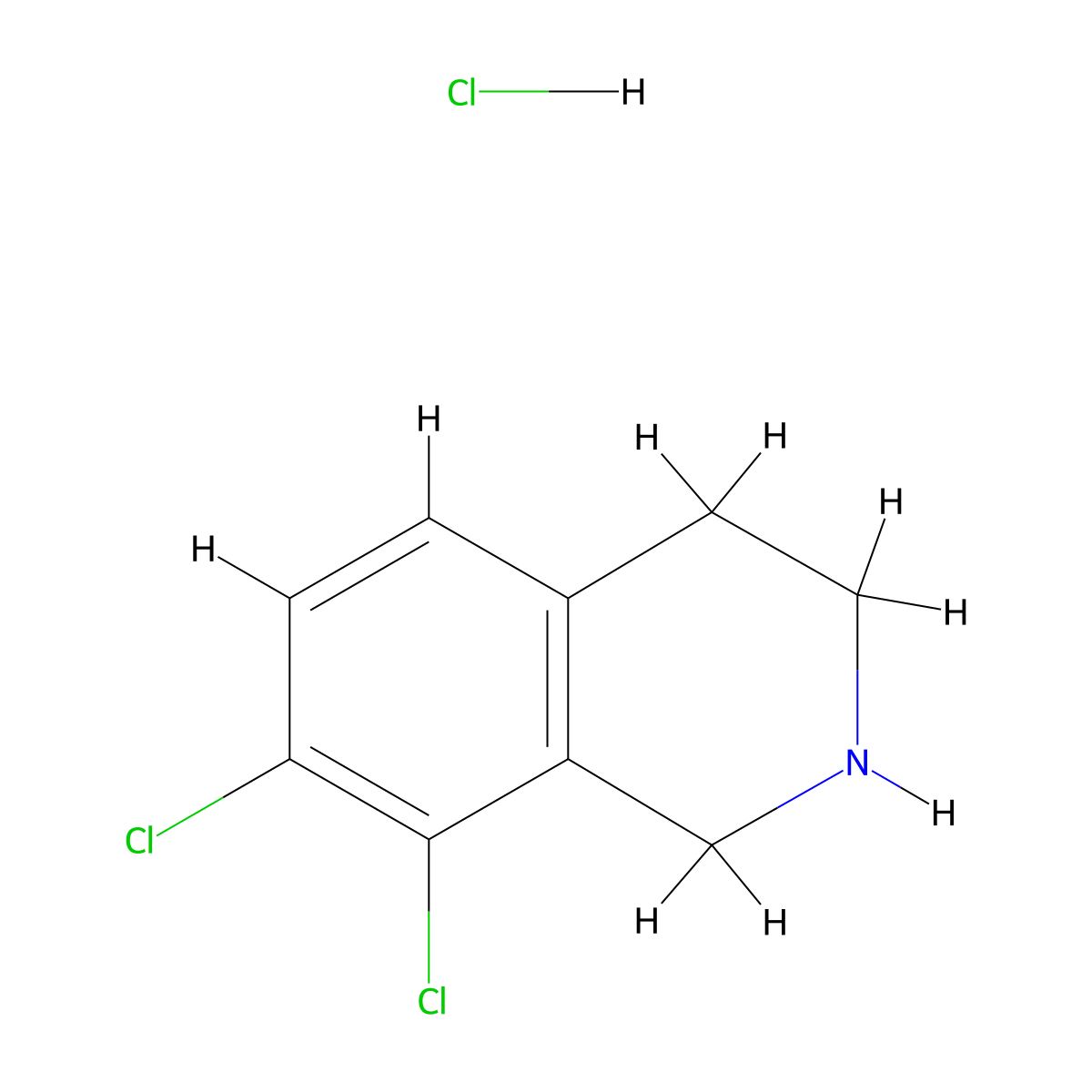 7,8-Dichloro-1,2,3,4-tetrahydroisoquinoline hydrochloride molecular structure, CAS 57987-77-6