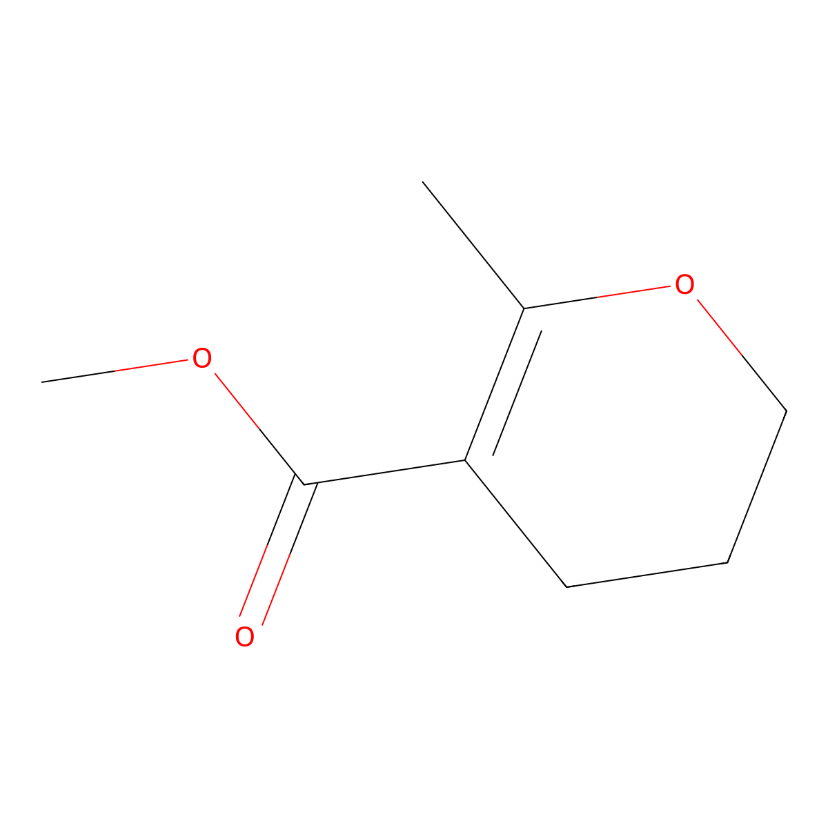 Methyl 3,4-dihydro-6-methyl-2H-pyran-5-carboxylate molecular structure, CAS 57987-84-5