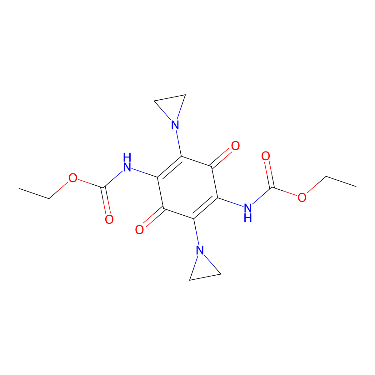 Diaziquone molecular structure, CAS 57998-68-2