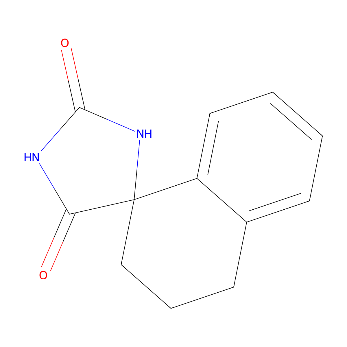 3',4'-Dihydrospiro[imidazolidine-4,1'(2'H)-naphthalene]-2,5-dione molecular structure, CAS 57998-96-6