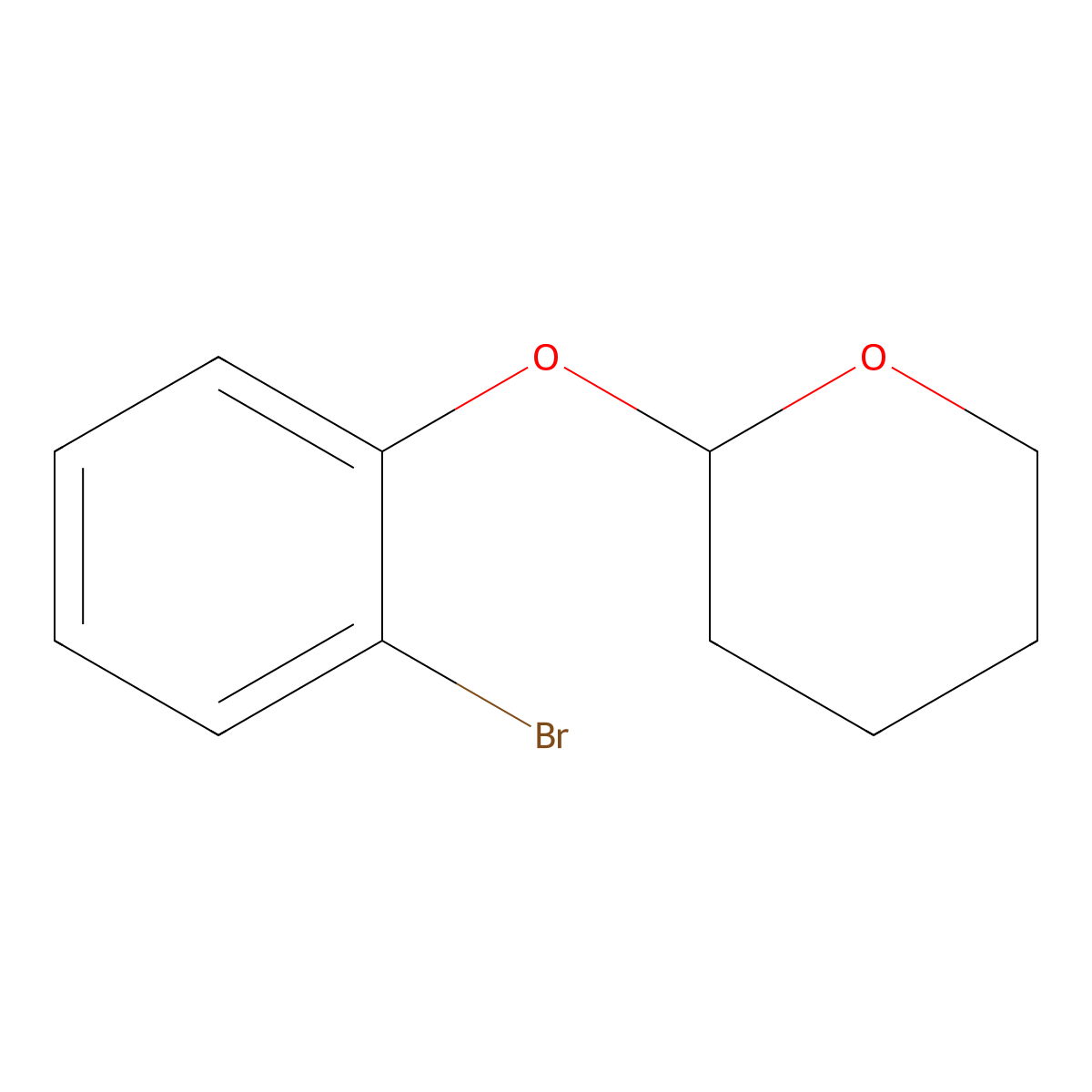 2-(2-bromophenoxy)tetrahydro-2H-pyran molecular structure, CAS 57999-46-9