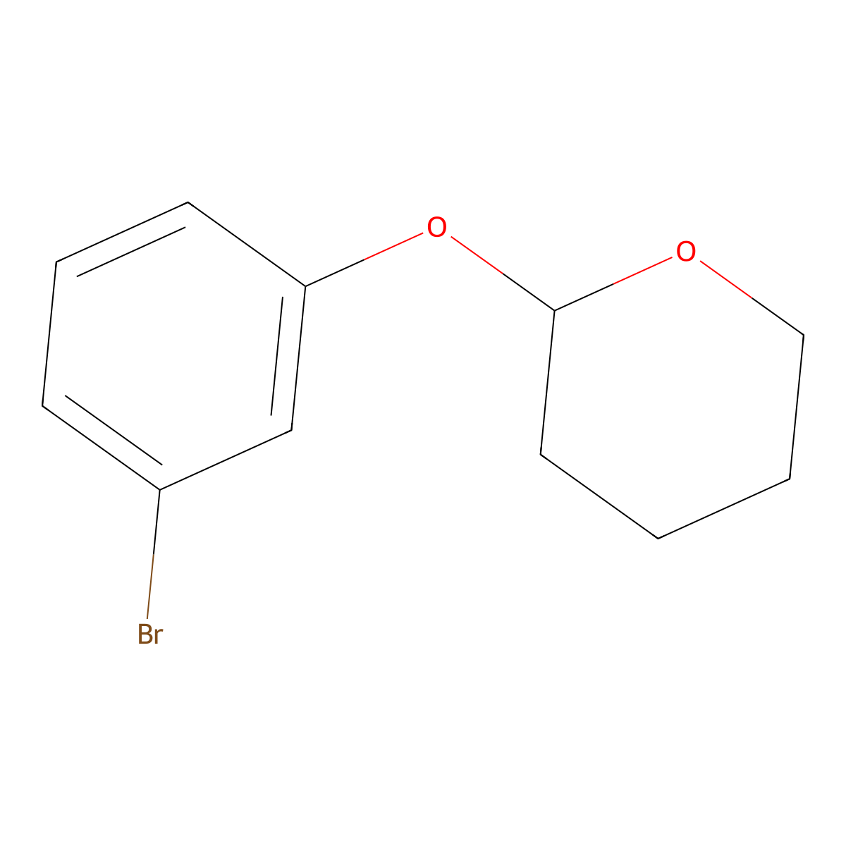 2-(3-Bromophenoxy)tetrahydro-2H-pyran molecular structure, CAS 57999-49-2