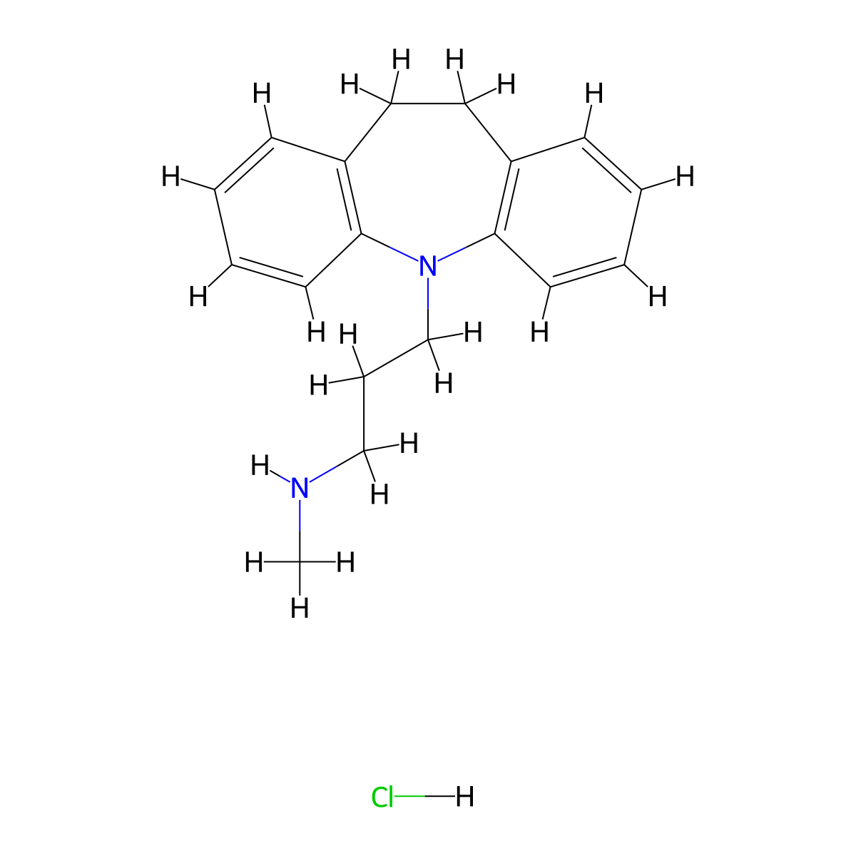 Desipramine Hydrochloride molecular structure, CAS 58-28-6
