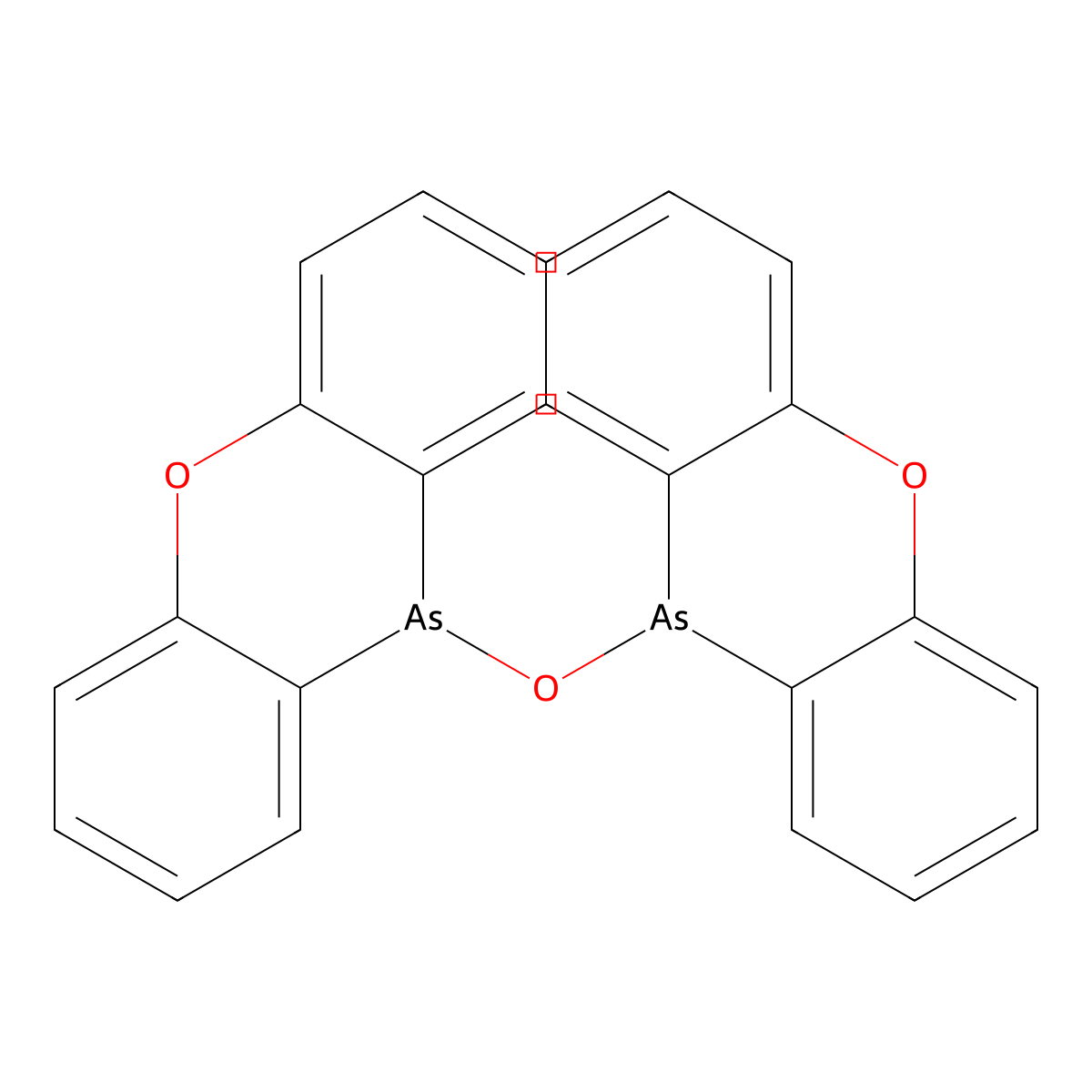 10,10'-Oxybisphenoxarsine molecular structure, CAS 58-36-6
