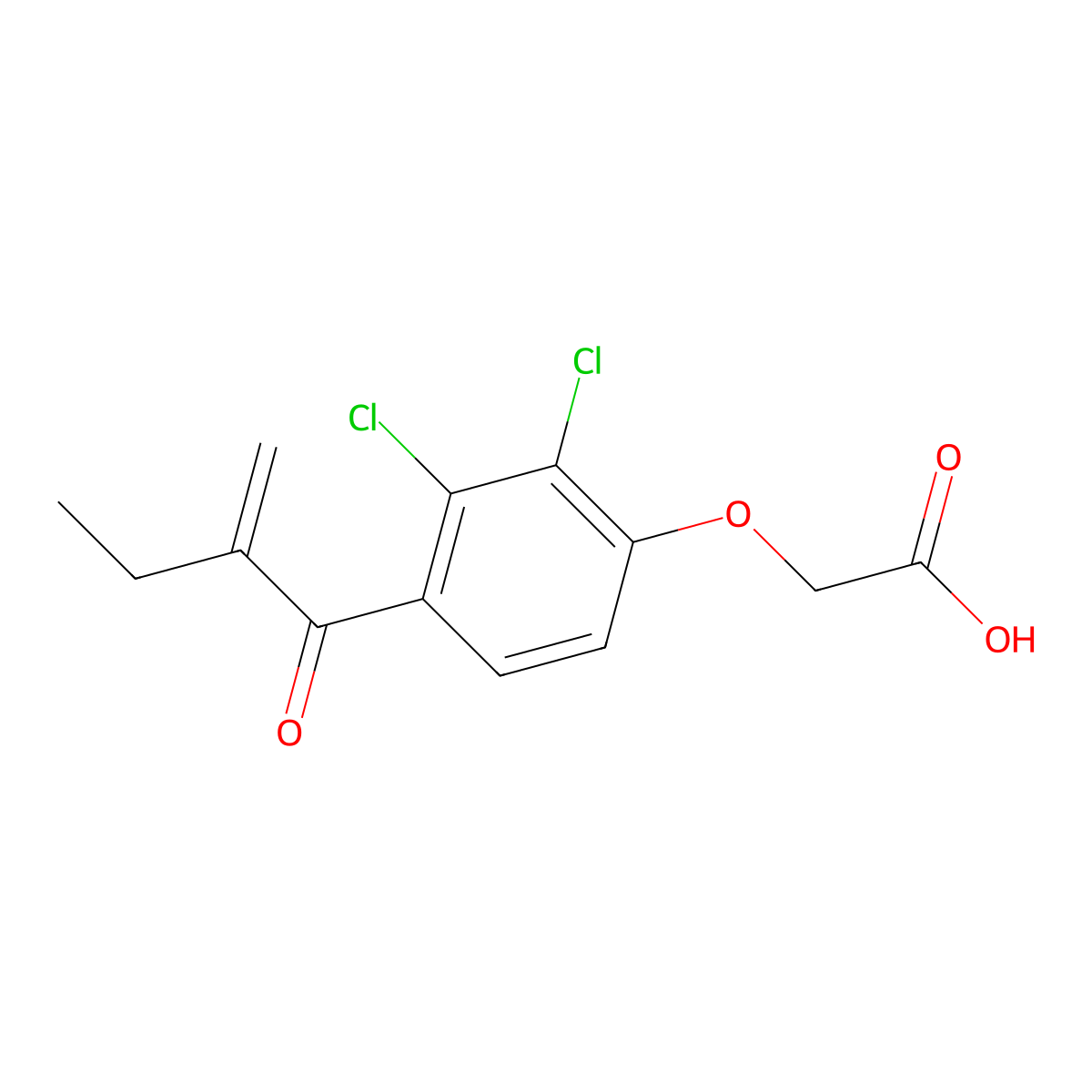 Ethacrynic Acid molecular structure, CAS 58-54-8