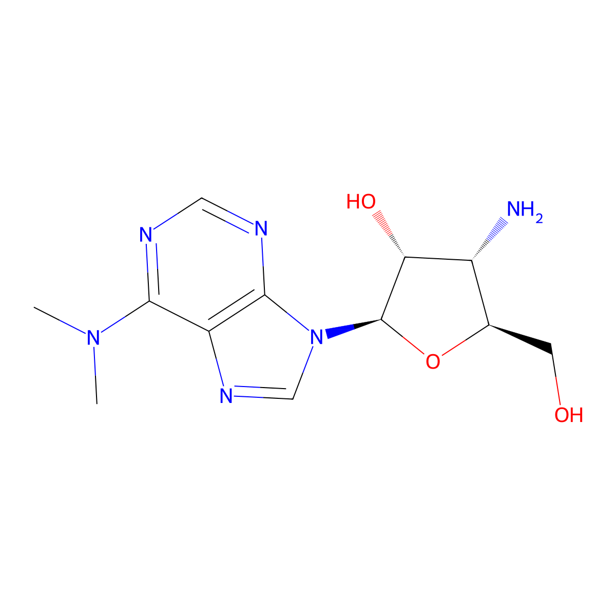 Aminonucleoside molecular structure, CAS 58-60-6