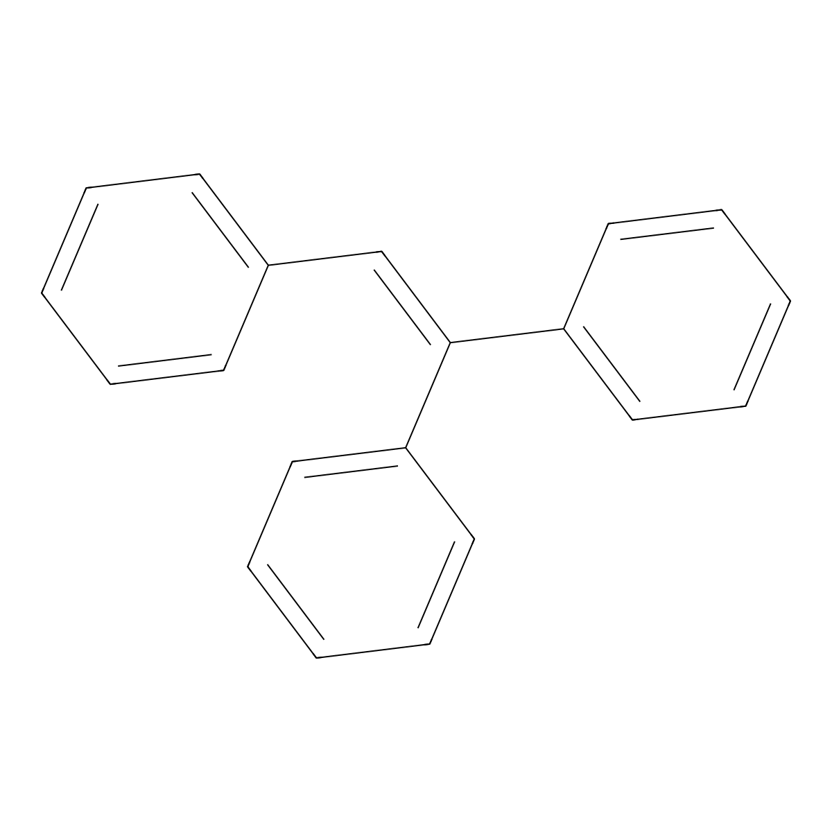Triphenylethylene molecular structure, CAS 58-72-0