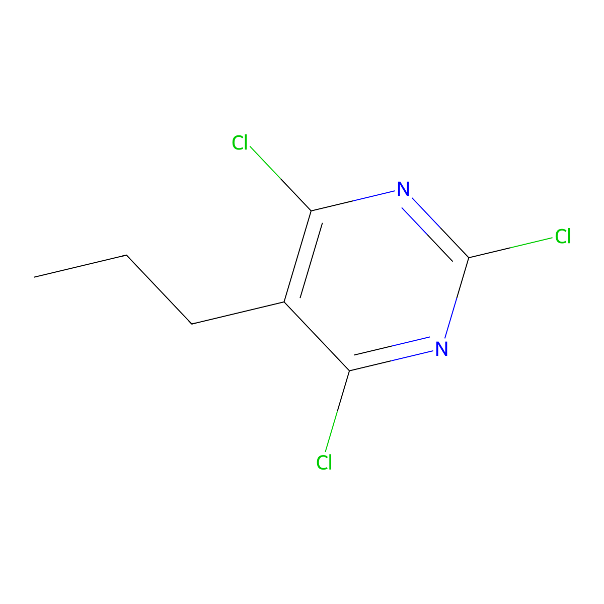 2,4,6-Trichloro-5-propylpyrimidine molecular structure, CAS 58-81-1