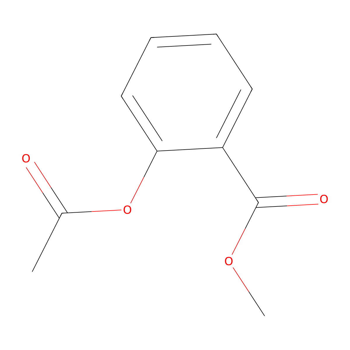 Methyl acetylsalicylic acid molecular structure, CAS 580-02-9