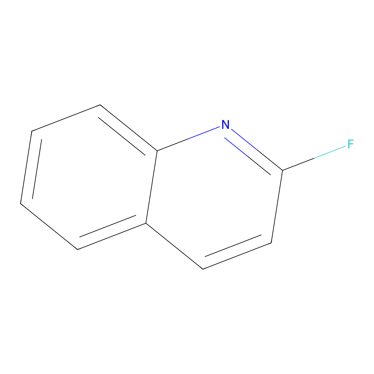 2-Fluoroquinoline molecular structure, CAS 580-21-2