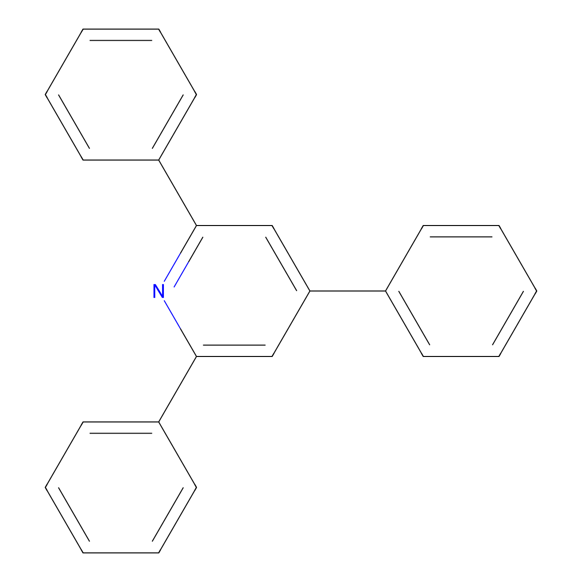 2,4,6-Triphenylpyridine molecular structure, CAS 580-35-8