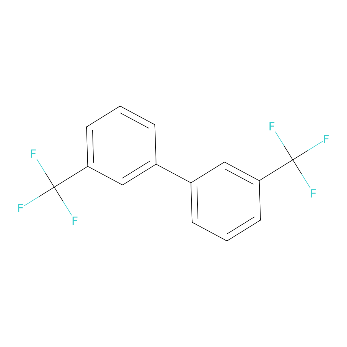 3,3'-Bis(trifluoromethyl)-1,1'-biphenyl molecular structure, CAS 580-82-5