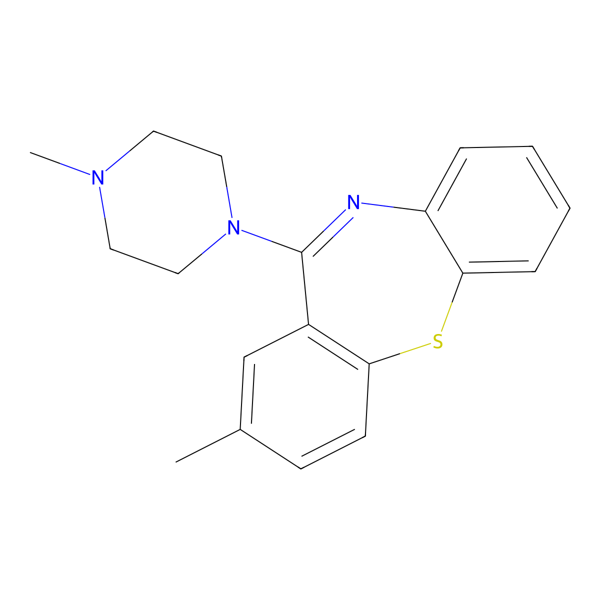 Metiapine molecular structure, CAS 5800-19-1