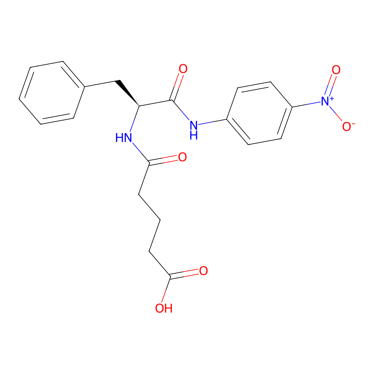Glutaryl-L-phenylalanine p-nitroanilide molecular structure, CAS 5800-34-0