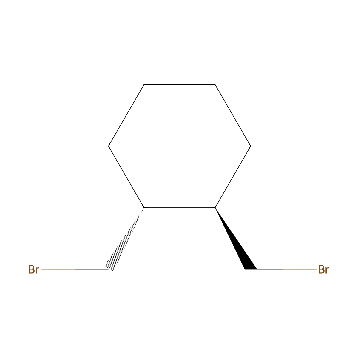 rac-(1R,2R)-1,2-bis(bromomethyl)cyclohexane molecular structure, CAS 58001-28-8