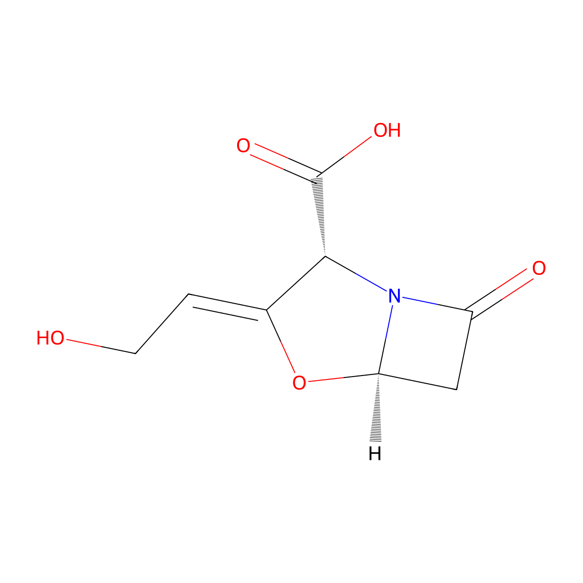 Clavulanic Acid molecular structure, CAS 58001-44-8