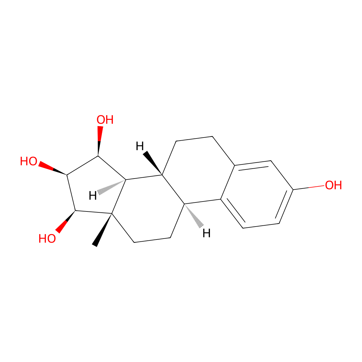 1,3,5(10)-Estratriene-3,15beta,16beta,17beta-tetrol molecular structure, CAS 58001-91-5