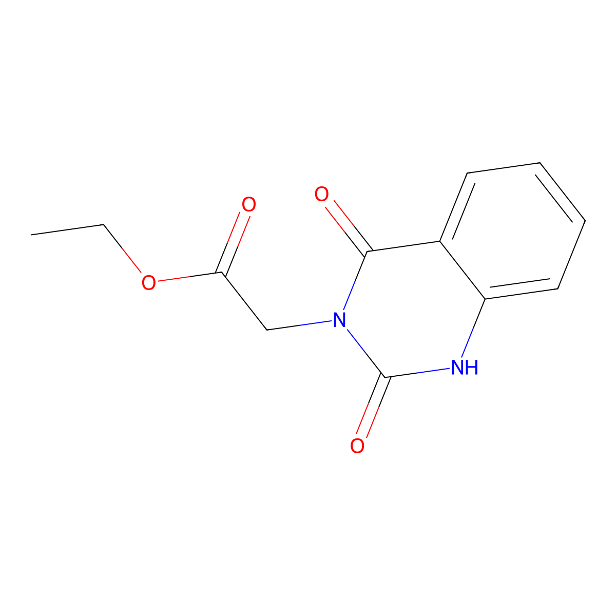 ethyl 2-(1,2-dihydro-2,4-dioxoquinazolin-3(4H)-yl)acetate molecular structure, CAS 58004-83-4